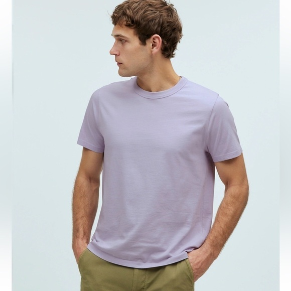 Madewell dusty lavender Garment-Dyed Allday Crewneck Tee - Picture 2 of 8